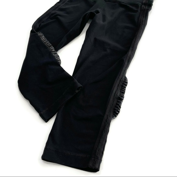 Lululemon Wunder Under Crop Ruffle Leggings Size 6 - Picture 10 of 11
